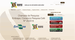 Desktop Screenshot of consorciopesquisacafe.com.br