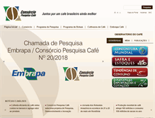 Tablet Screenshot of consorciopesquisacafe.com.br